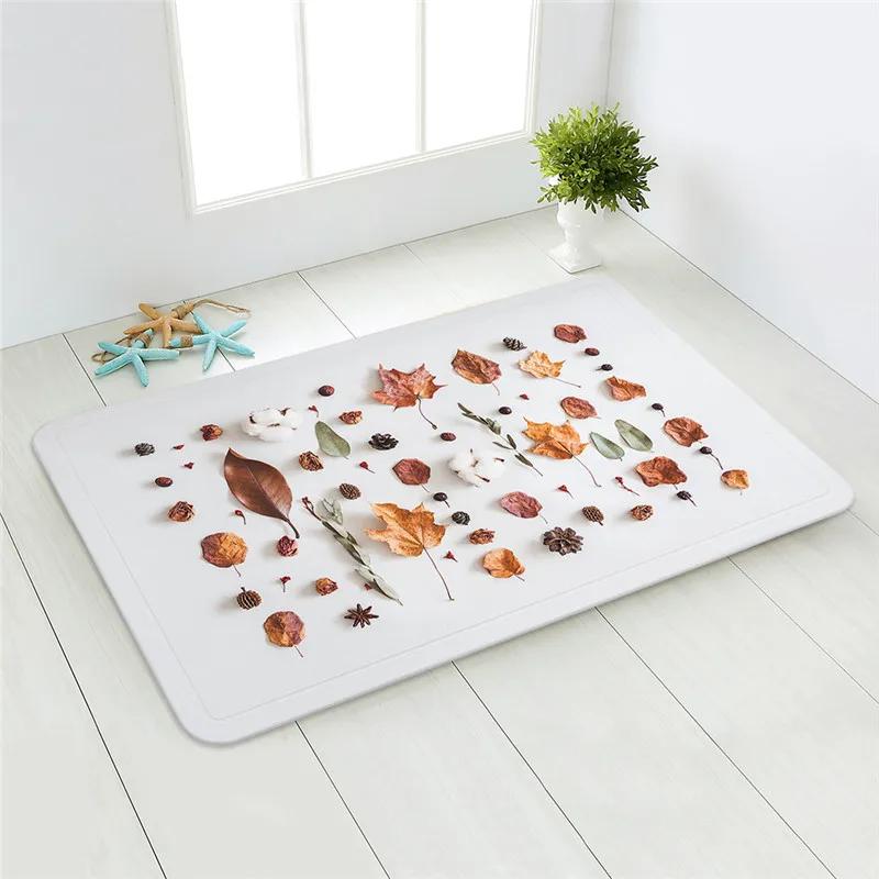 Modern kitchen mat home porch door autumn maple leaf bedroom living room floor carpet balcony non-slip long