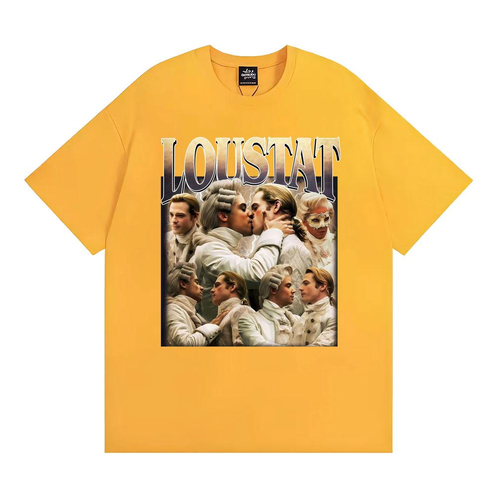 Interview Vampire Loustat Vintage Unisex T Shirt Men Women Fashion Hip Hop Oversized T Shirts Summer Short Sleeve Cotton Tshirt