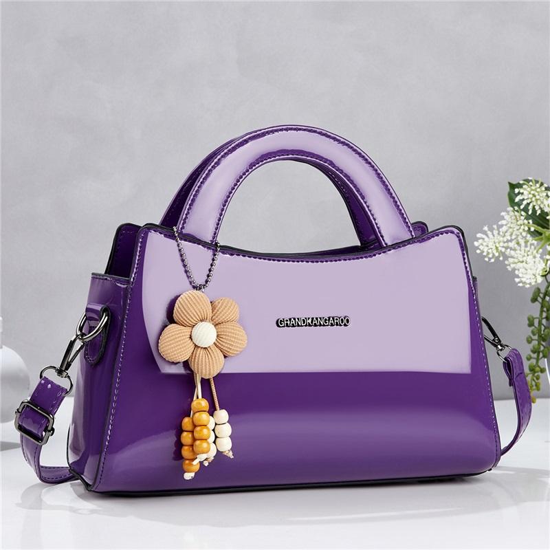Shiny Patent Leather Handbag For Ladies, Stylish Korean Style Multiway Shoulder & Crossbody Bag