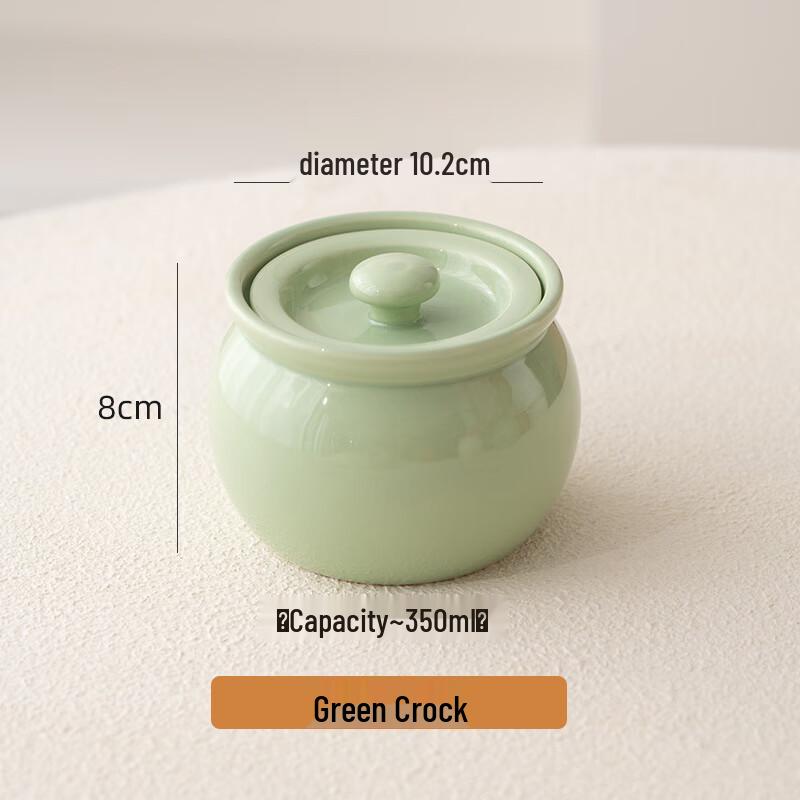 Ruhan Ceramic Single Serving Double Boiler Stew Pot