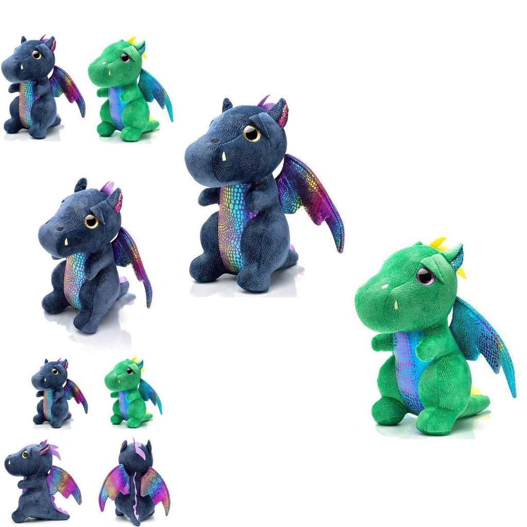 Colorful Little Flying Dragon Plush Doll For Kids Christmas Dinosaur Toy Home Decor 25cm