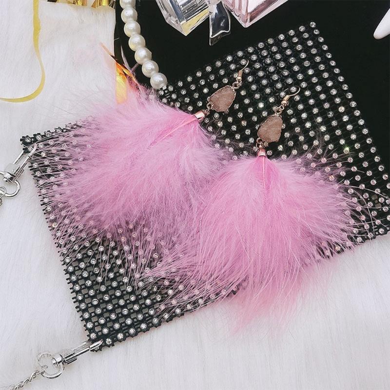 Sweet Feather Pendant Earrings Cartoon Dangle Earrings Fashion Pendant Earring Statement Jewelry for Girls Women