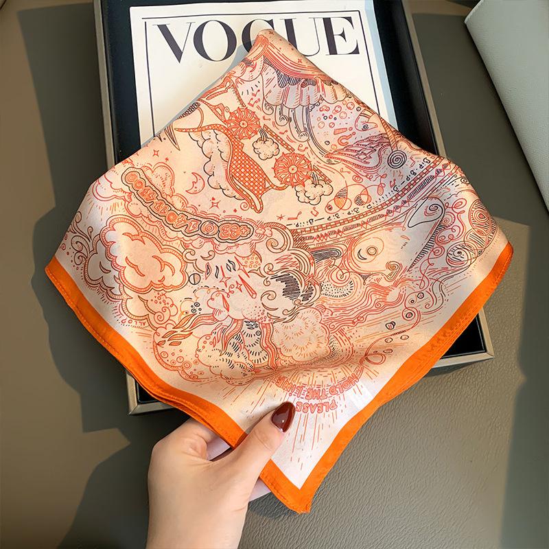 100% Real Silk Scarf Women Square Neck Shawls Wraps for Ladies Foulard Scarves Pashmina Female Hijab Bandana Bufanda Écharpes