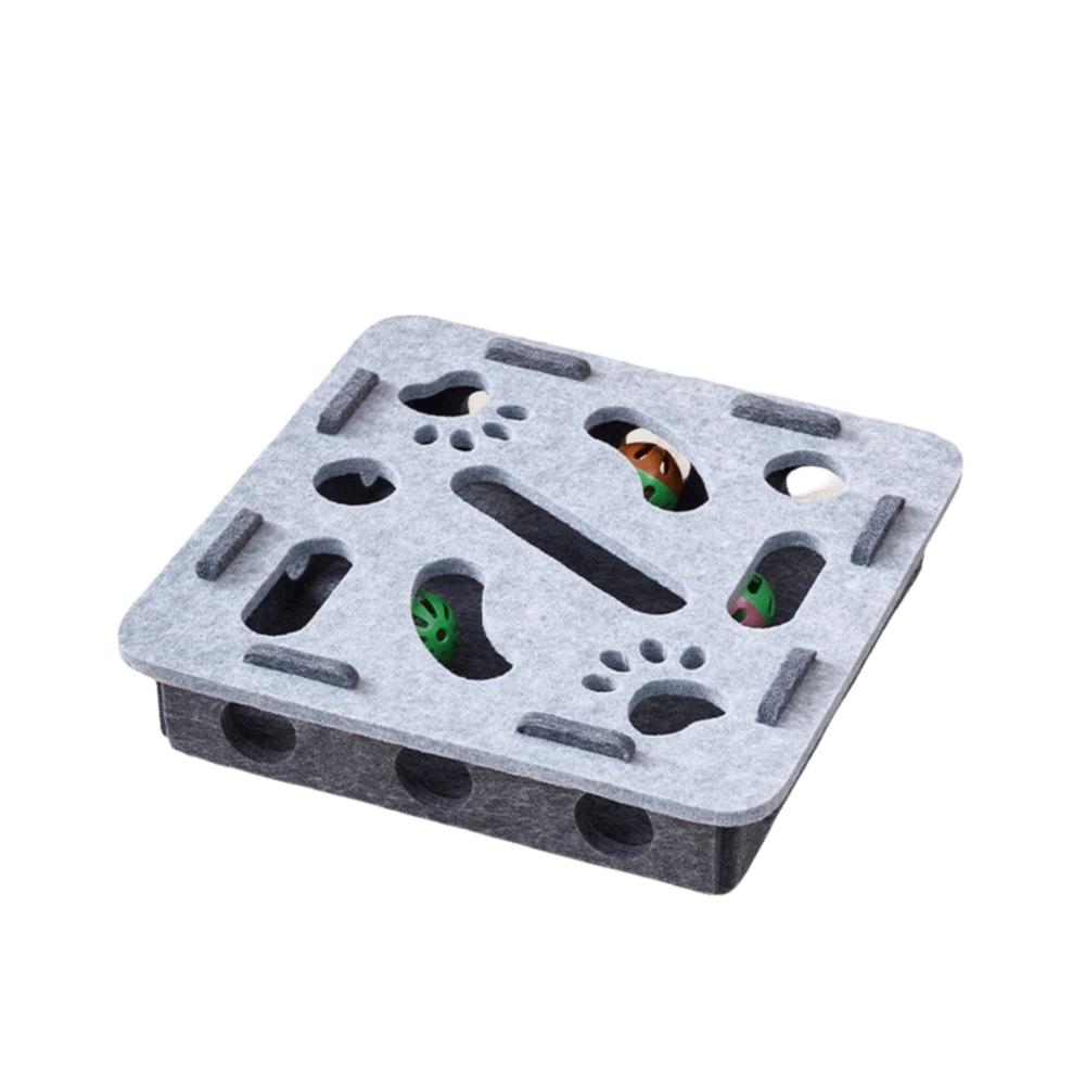 Felt Cat Scratching Posts with Ball Cat Exercise Toy Durable Cat Puzzle Box Kitten