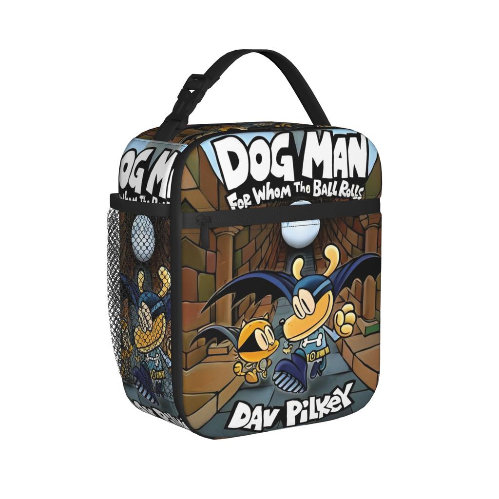 Cartoon Dogmans Petey Cat Insulated Lunch Bags Portable Anime Lunch Container Cooler Bag Tote Lunch Box Office Travel Men Women