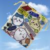 Large Sanrio Canvas Double-Sided Printed Drawstring Tote Bag, Eco-friendly Storage Solution