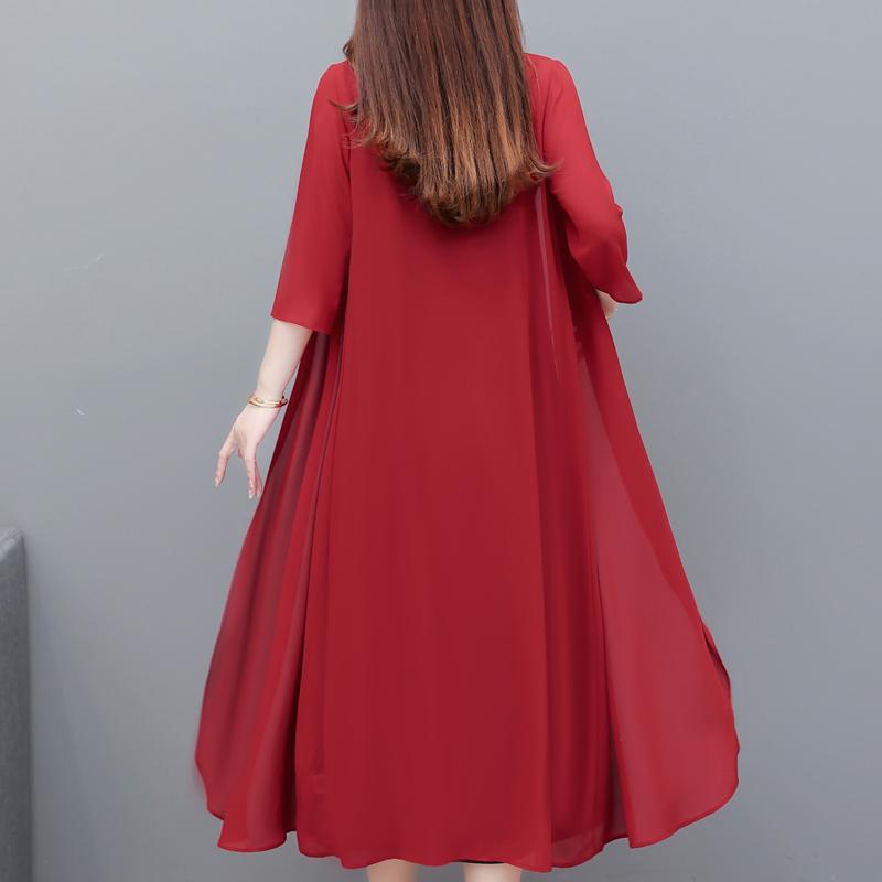 Manteau d'été en mousseline de soie pour femme, élégant, fin, décontracté, grande taille, Poncho Long d'été