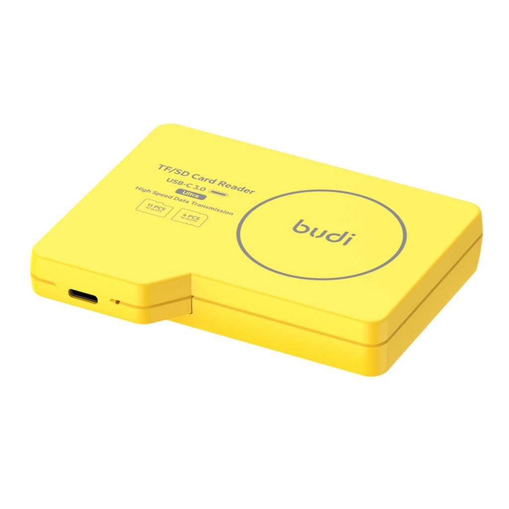 BUDI CP585Y USB 3.0 Multi-Function TF Card Reader Writer High Speed 5Gbps OTG Compatible with Windows/Mac/Linux/iOS