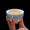 Enamel Colored Ceramic Tea Cup,Porcelain Tea Bowl, Espresso Cups, Pottery Coffee Mug, Afternoon Teacup Mugs, Coffee Cups,1 PC