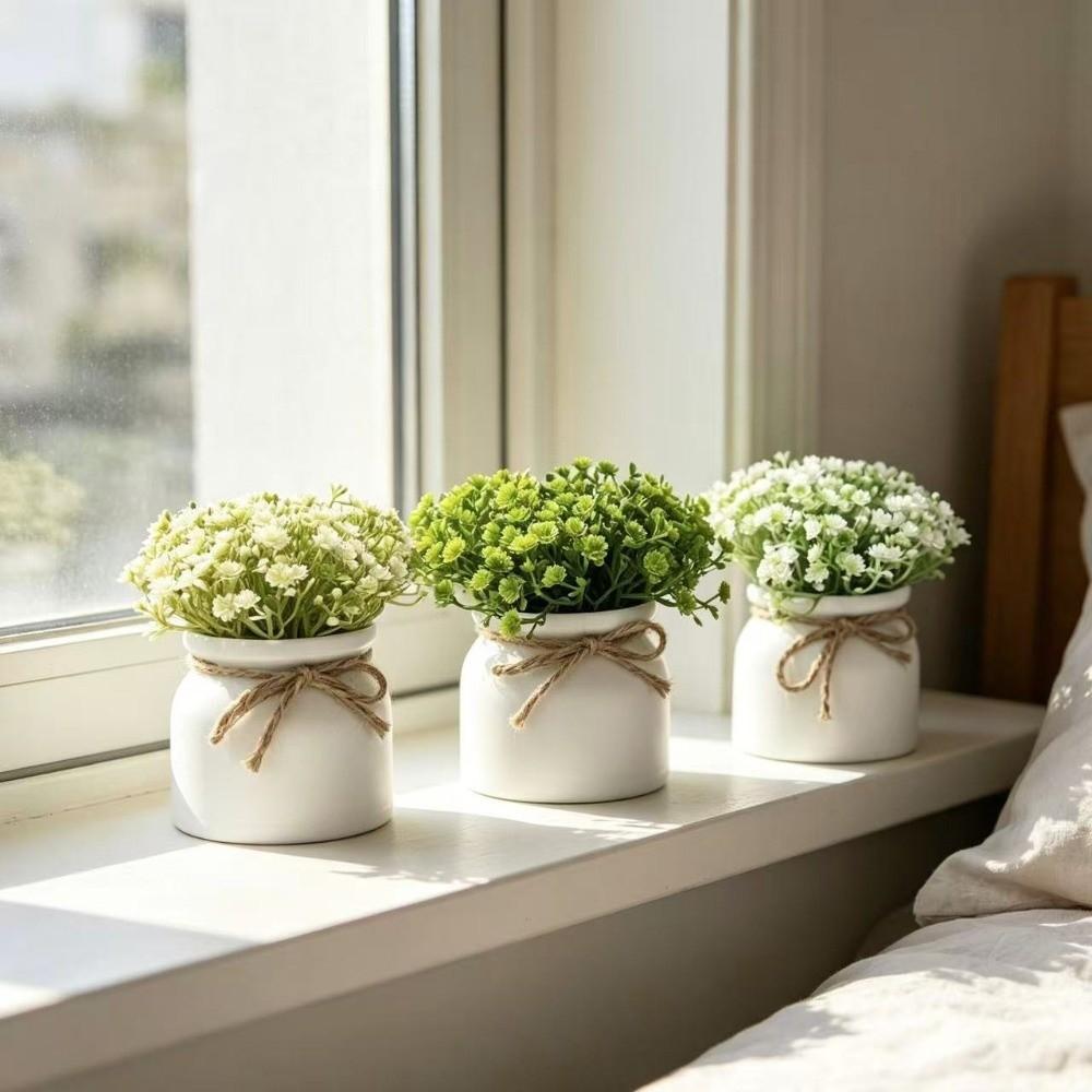 Potted With Pot Artificial Bonsai Plastic Fake Flower Bonsai Desktop Bonsai Wedding Decoration