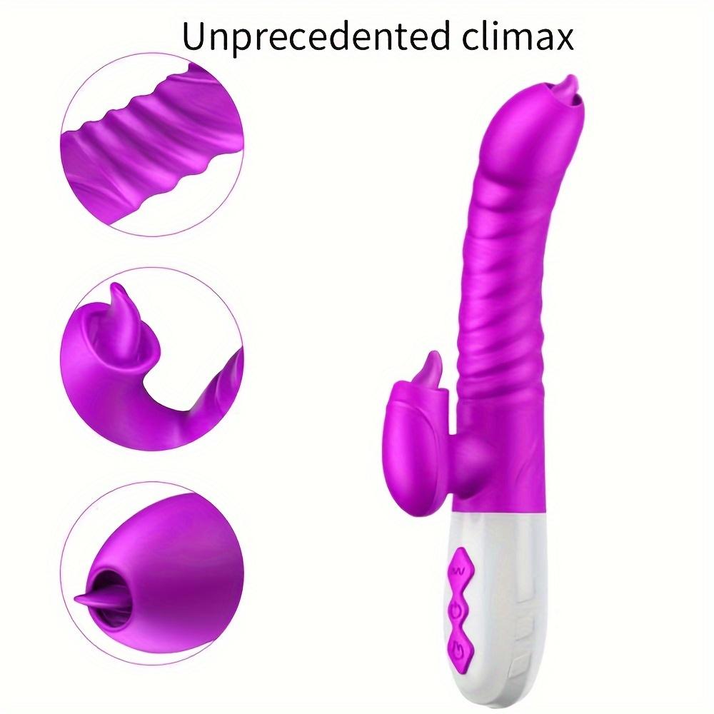 Powerful Thrusting Vibrator Female Clitoris Sucker Vacuum Stimulator Tongue Licking Sucking Dildo Adult Goods Sex Toy for Women