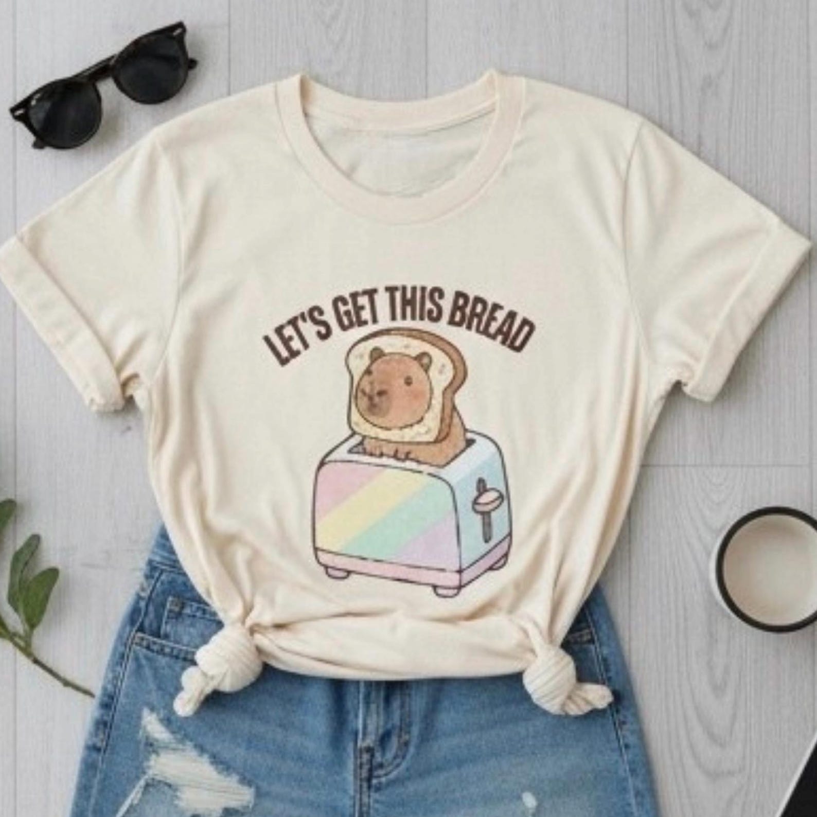 Lets Get this Bread Capybara Shirt, Cute Capybara T-Shirt, Capybara Lover Gift 3XL
