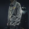 Men's Loose Fit Japanese Retro Denim Jacket - Black