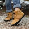 Children Warm Snow Boots Kids Winter Cotton Shoes Non-slip Snow Outdoor Warm Plush Boots High Top Warm Furry Footwear Waterproof Warm Sneakers