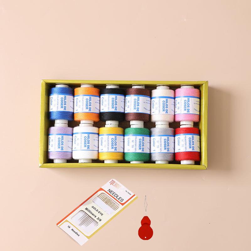 Portable Household Sewing Kit: Large-Capacity Needle and Thread Storage for Students and Home Use