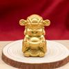 Solid Brass Smiling God of Wealth Car Ornament for Home Decor & Gifts