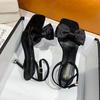 Bow word with sandals stiletto summer fashion Internet celebrity fairy outside open-toed high heels