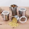 1100/1800mL Stainless Steel Lock Catch Storage Jars Moisture-proof Coffee Bean Scented Tea Bean Kitchen Food Storage Container