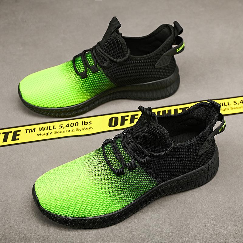 22 spring and summer new fly-woven shoes breathable casual sports running coconut shoes trendy popcorn bottom 40