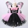 Colorful Butterfly Fairy Costume for Girls Fancy Tulle Princess Tutu Dress Baby Halloween Carnival Birthday Dress Up Outfits