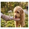 Dog Water Bottle - EDEN - Taupe Takor - 2-in-1 Water & Treats - 460ml+100ml - Carabiner