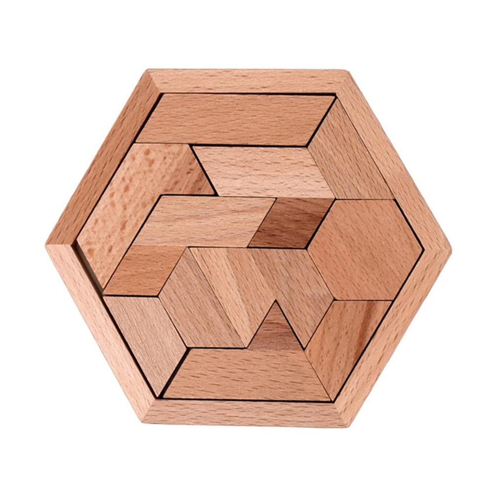 Montessori Tangram Intelligence Toy Safe Educational Toys IQ Games Puzzle  Kids Adults