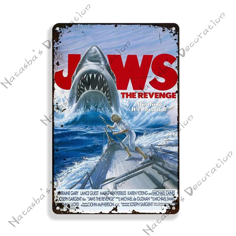Film Jurassic Park Metallplåtskylt E.T. Metallskyltar Affisch JAWS Vintageaffisch Gammal Dekorativ Plåt Metallplatta Väggplatta