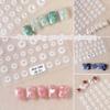 White Bloom Hollow Translucent Butterfly Heart Nail Sticker Press On Nails Decals Hollow Heart Star Shape Sticker Sliders ZJT14