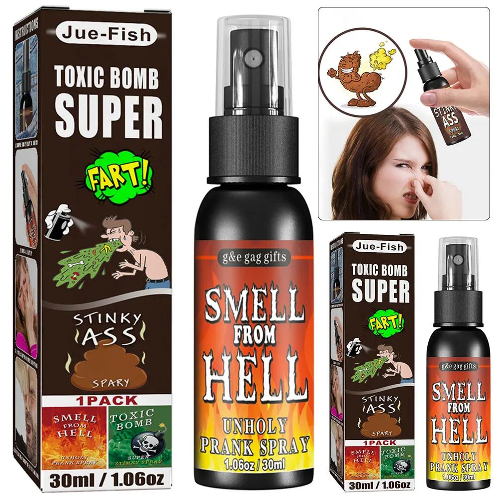 1-5PCS 30ML Halloween Party Stinky Gas Liquid Fart Spray Can Stink Bomb Non Toxic Smells Novelties Toy Ass-Smelly Stinky Gas