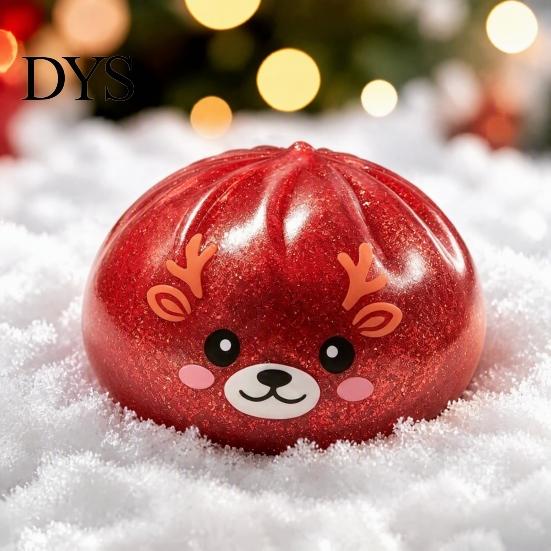 Decorative Desk Toys for Home Office Christmas Buns Squeeze Toy, Slow Rebound Anxiety Relief, Soft Sensory Creative Holiday Souvenirs Colleagues