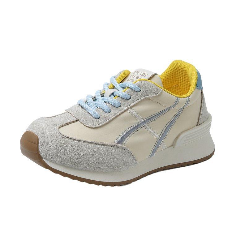 Niche German Training Shoes Women's 2025 Early Spring New Color Matching Fashion Sports Shoes Running Flat Casual Board Shoes Forrest Gump Shoes
