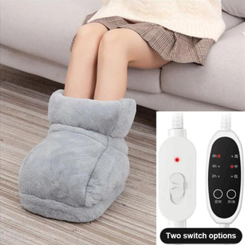 Fußwärmer Plüsch Heizschuhe Heizung Aufladbare Heizmatte Winterschuhe Geschenke für Verwandte und Freunde