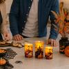 Halloween LED Flameless Candles Set of 3, Decor for Party and Holiday Decoration