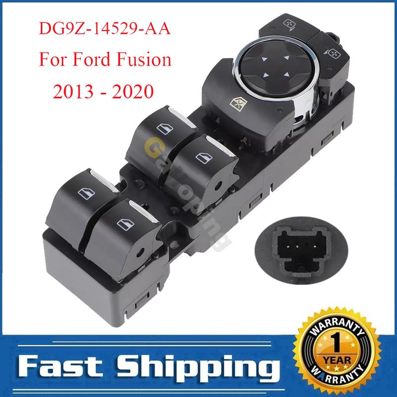 Front Left Power Master Window Switch Control Button for Ford Fusion 2013 2014 2015 2016 2017 2018   DG9Z-14529-AA