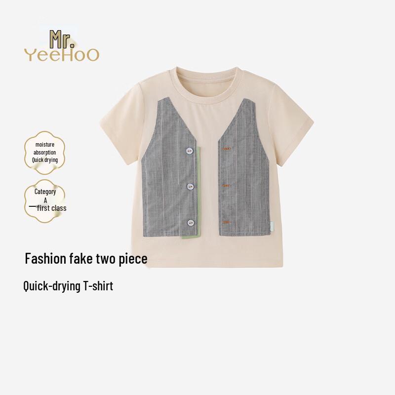YEEHOO Toddler Boys  Summer Breathable Short Sleeve T-Shirt 100
