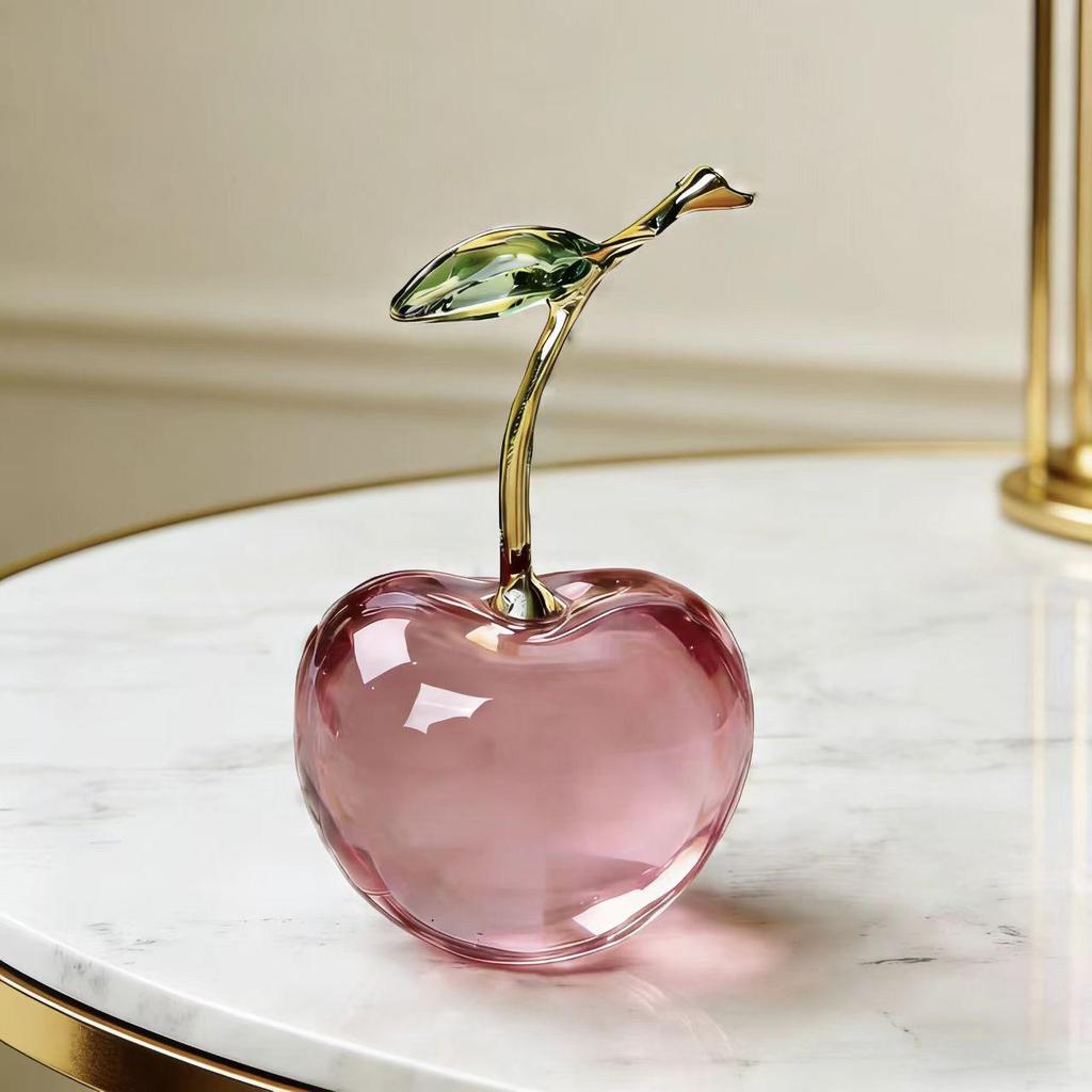 Ornements Cerise en Cristal: Artisanat Décoratif de Fruits de Cerise Souvenirs