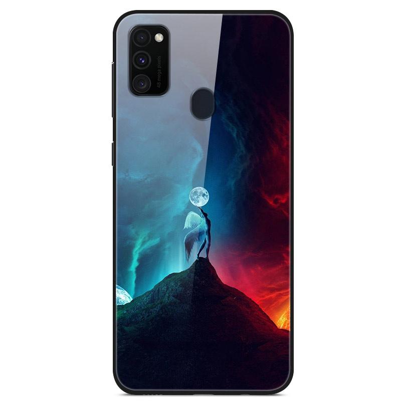 Popular Case For Samsung Galaxy M31 Case Tempered Glass Back Cover Case For Samsung M30s A21s M21 M31s A71 A51 Case Funda Coque