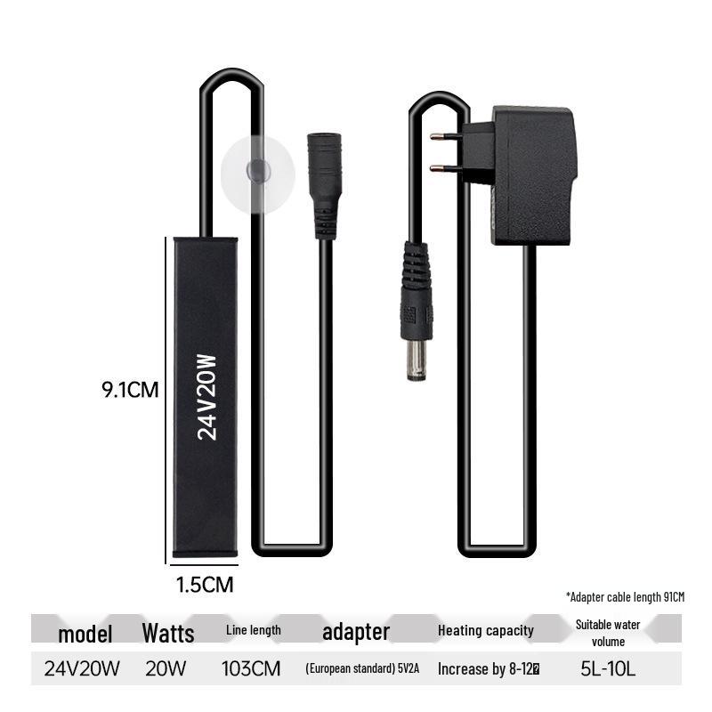 Mini USB Heating Rod for Small Fish Tank - Automatic Constant Temperature Controller for Turtle and Tropical Fish.