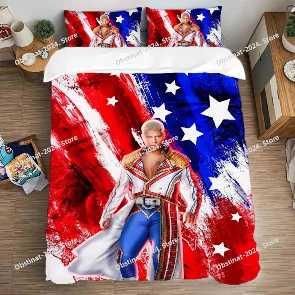Cody Rhodes American Nightmare Bedding Set Printed Bed Set With Pillowcase Duvet Cover Soft Single Double Queen Super King Size