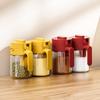 User Friendly Seasoning Container with Clear Glass and Space Saving Design