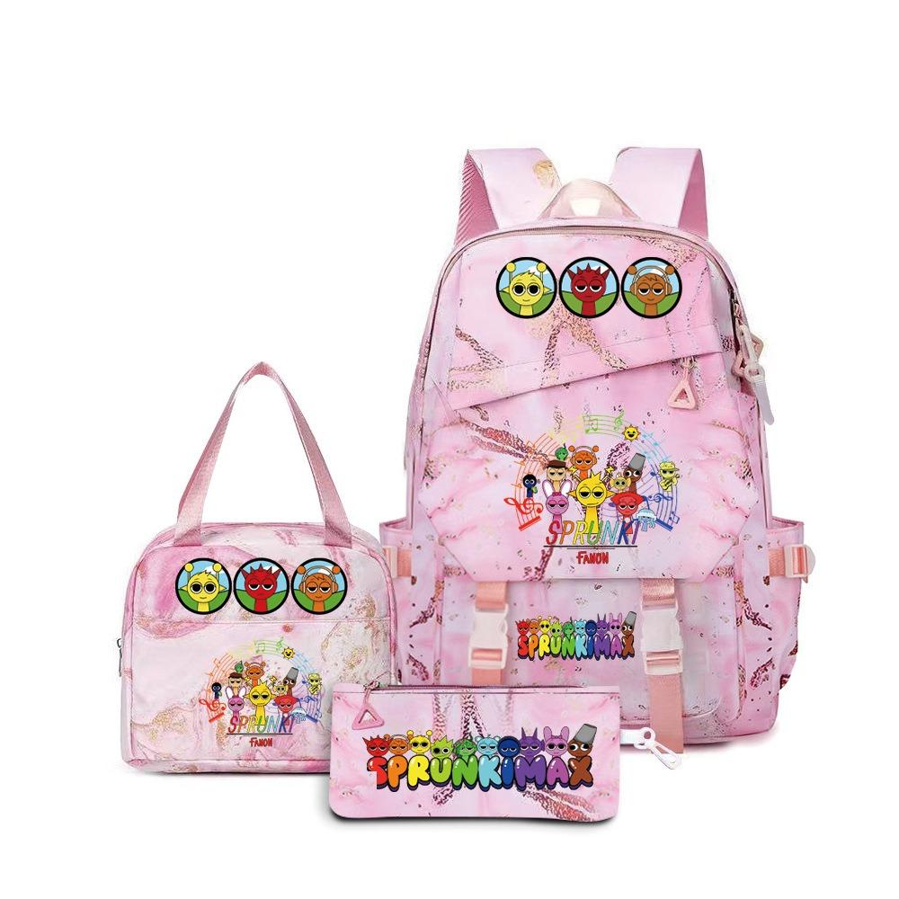 Rhythm Box Backpack Student School Bag Middle College Student Simple Outdoor Travel Backpack D