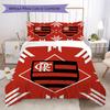 CR Flamengo Pattern Bedding Uilt Set Uilt Cover Pillowcase Home Decoration Birthday Gift (1 * Duvet Cover + 2 * Pillowcase Without Core)
