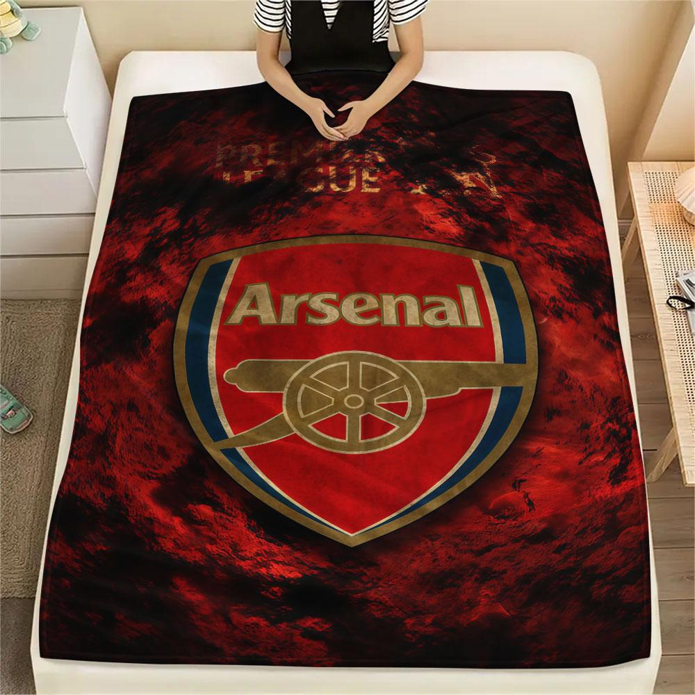 1PC Arsenal F Patterned Flannel Blanket Suitable For All Seasons for Home Decor Warmth and Comfort Gifts Holiday Present