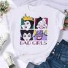 Summer Cartoon Villain T-Shirt Villain Princess Pattern Fashion T-Shirt Harajuku Streetwear White Cotton Top Unisex