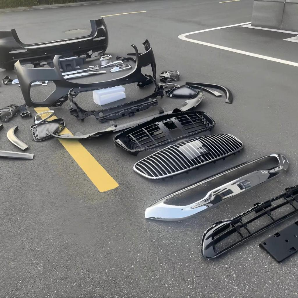 Compatible with 20-24 Mercedes X167 GLS, Maybach-style Upgraded Bumper Full Body Kit.