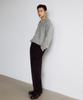 DUSTYWHITE Gray Alpaca Knit Polo Shirt