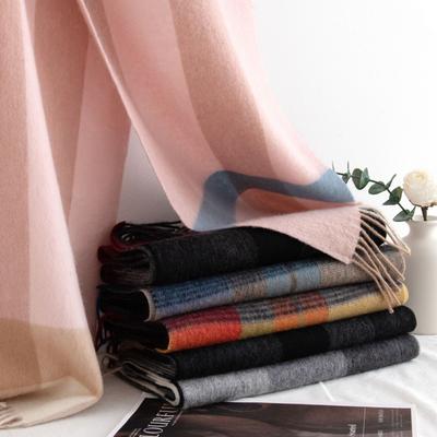 Cachecol de lã de alta qualidade feminino retrô xadrez inverno cachecol xale dupla finalidade