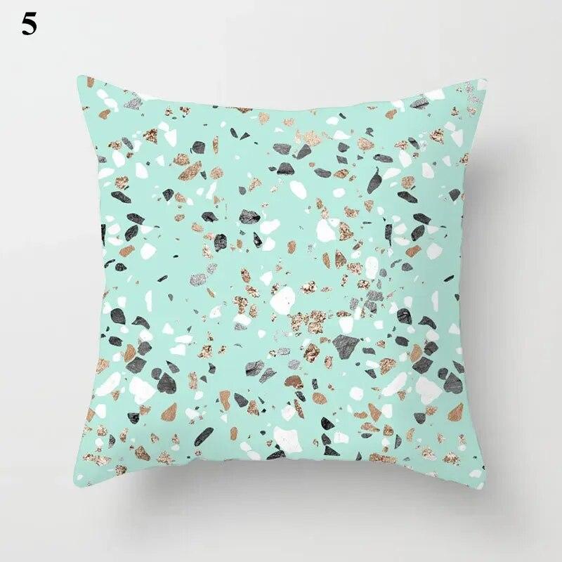 Fresh Fashion Mint Green Blue Pillowcase Living Room Sofa Office Cushion Cover Modern Simple Geometric Home Decor
