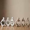 Moderne Der Denker Statue Sandfarbe Schreibtisch-Display-Ornamente Lese-Dekor
