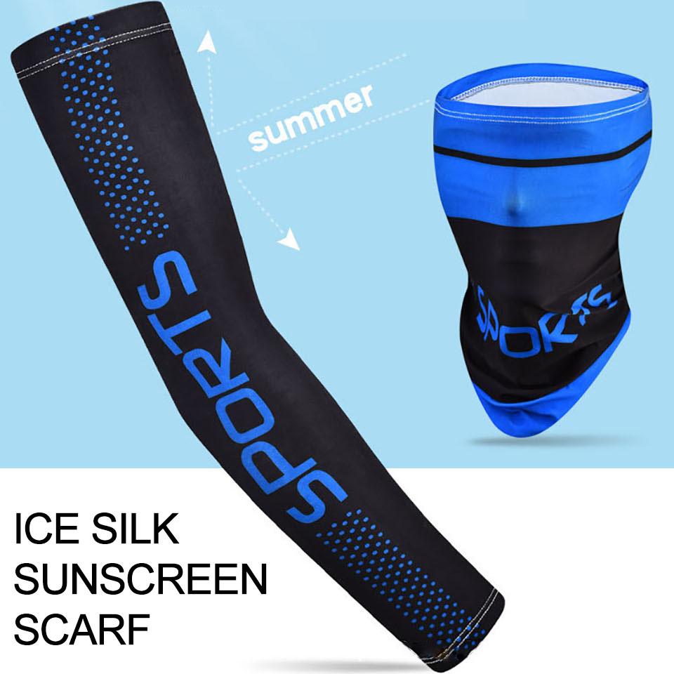 Summer Sunscreen Ice Sleeve Stretch Thin Breathable Arm Cover for Outdoor Sports Cycling Driving Fishing Men Women